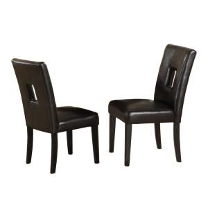 HomeSullivan Sorrento Black Faux Leather Side Chairs 403270 S1BKC[2PC]