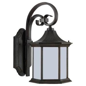 Sea Gull Lighting Ardsley Court Wall Mount 1 Light Outdoor Textured Rust Patina Fixture 89137BLE 08