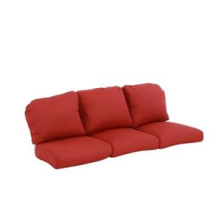 Hampton Bay Walnut Creek Red Replacement Outdoor Sofa Cushions FRS62265T CR