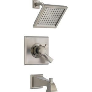 Delta Dryden Single Handle 1 Spray Tub and Shower Faucet Trim Kit in Stainless (Valve Not Included) T17451 SS