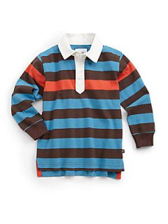 Hartstrings Toddlers & Little Boys Rugby Shirt   Blue Stripe