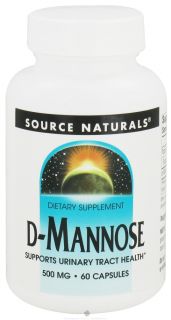 Source Naturals   D Mannose 500 mg.   60 Capsules