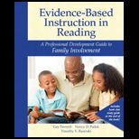 Evidence Based Instruction in Reading : A Professional Development Guide to Family Involvement