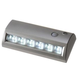 LightIt! 6 in. Silver LED Wireless Motion Activated Weatherproof Path/Step Light 20032 301