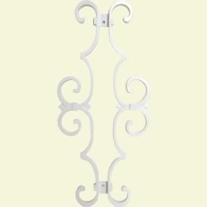 Pegatha New England Classic 17 in. x 7 5/8 in. Aluminum White Baluster Centerpiece NECW