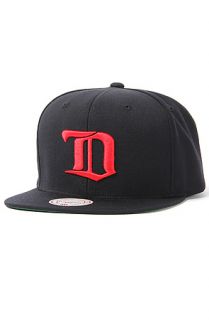 Mitchell & Ness The Detroit Red Wings Solid Logo Snapback Cap in Black