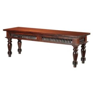 Home Decorators Collection Maharaja Walnut 53 in. W Dining Bench 1305600960