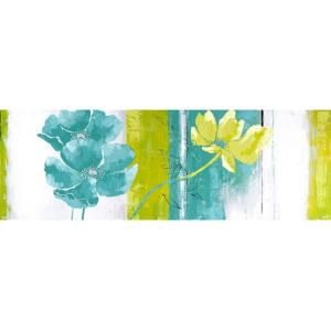 Yosemite Home Decor 59 in. x 20 in. Blues and Greens I Hand Painted Contemporary Artwork YA100180A