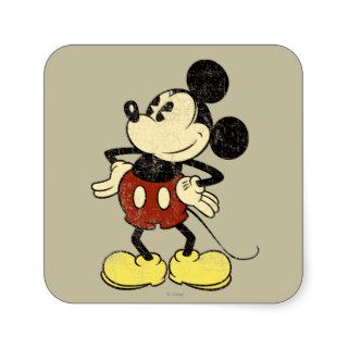 Vintage Mickey Mouse 2 Square Sticker