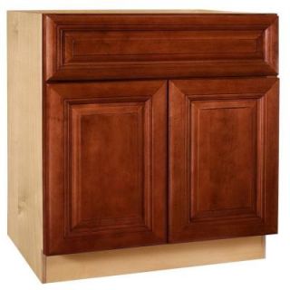 Home Decorators Collection Assembled 27x34.5x21 in. Vanity Sink Base Cabinet in Lyndhurst Cabernet VSB2721 LCB