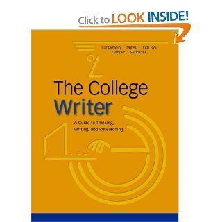 The College Writer (9780618133963) VanderMey Books