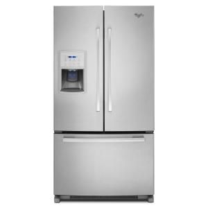 Whirlpool Gold 19.8 cu. ft. French Door Refrigerator in Monochromatic Stainless Steel, Counter Depth GI0FSAXVY