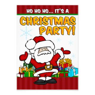 Santa Claus Christmas Party Personalized Announcement