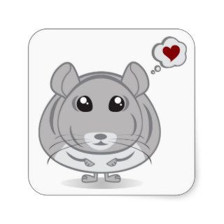 Chinchilla Love Thought Bubble Sticker