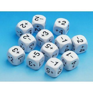 School Smart Positive and Negative Number Dice   Grades 4 8   Set of 12: Office Products