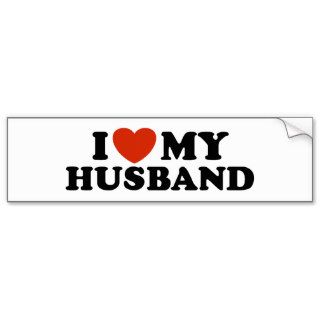 I Love My Husband Bumper Sticker