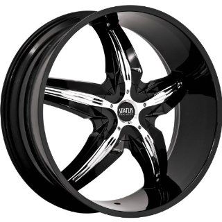 Status Dystany 24 Black Wheel / Rim 5x4.5 & 5x4.75 with a 15mm Offset and a 78.1 Hub Bore. Partnumber S822QN5FI15N78: Automotive