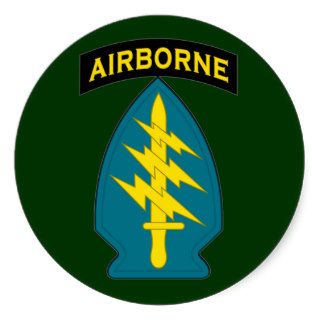 Special Forces   Airborne   shoulder patch Round Sticker
