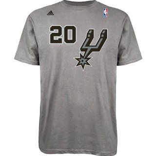 San Antonio Spurs Adidas NBA Manu Ginobili #20 Alternate Name & Number T Shirt 2  Athletic T Shirts  Sports & Outdoors