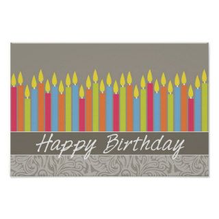 Happy Birthday Candles Poster