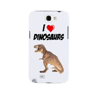 SudysAccessories I Love Heart Dinosaurs Samsung Galaxy Note 2 Case Note IV Case N7100   SoftShell Full Plastic Snap On Graphic Case Cell Phones & Accessories