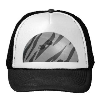 Bowling Ball Tiger White Trucker Hats