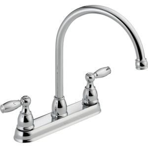 Delta Foundations 2 Handle Kitchen Faucet in Chrome 21987LF