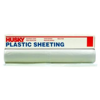Husky 100 ft. x 12 ft. Clear 4 mil Plastic Sheeting CF0412C