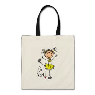 Yellow Cheerleader Tshirts and Gifts Canvas Bags