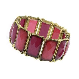 1928 Jewelry 2028 Vintage Inspired Frame Amethyst Purple Bracelet: Jewelry