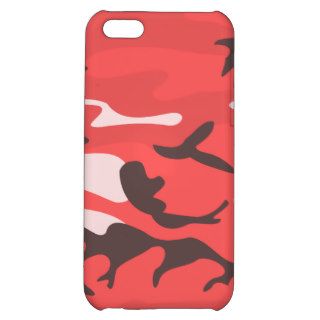 Reds and Pinks Camo Design Case For iPhone 5C