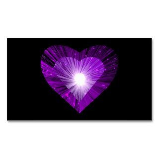 Purple Heart 'heart' business card black