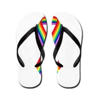 Artsmith, Inc. Men's Flip Flops (Sandals) Gay Pride Rainbow Ribbon Clothing