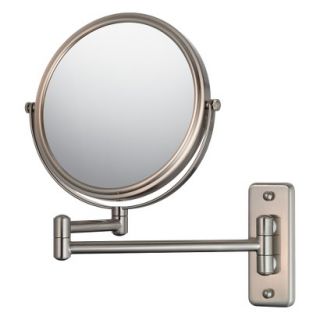 7 3/4 Vanity Mirror: Double Arm Wall Mirror 7.75 Brushed Nickel