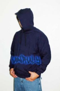 Unruly   Plain and Blank High Quality Pullover Hoodie Sweatshirts (X Large, Navy Blue): Clothing