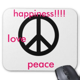 large_peace_symbol, love, peace, happiness!!!! mouse mats