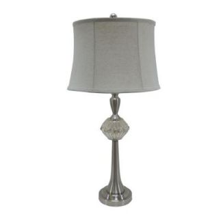 Fangio Lighting 30 in. Polished Nickel Mercury Glass and Metal Table Lamp 5049