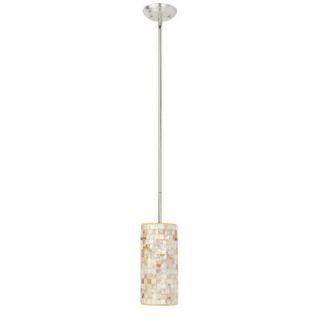 Globe Electric Modern Collection 1 Light Ceiling Mother of Pearl Pendant Light Fixture with Mosaic Glass Shade DISCONTINUED 63954