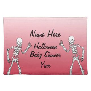Halloween Skeleton Baby Shower Placemats