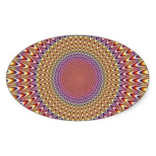 Optical Illusion Circle Hypnotic Rainbow Colorful Stickers