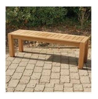 3 Sitzer Bank ohne Rückenlehne aus Akazien  Holz 142 x 46 x 38 cm: Garten