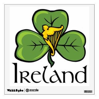 Irish Harp and Shamrock Wall Decor