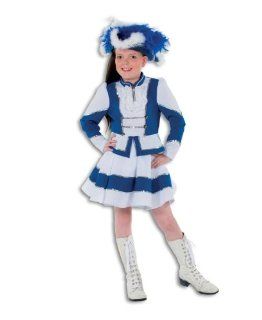 Tanzmariechen Kostüm Blau/Weiß (Mädchen) 164: Spielzeug