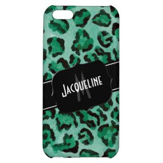 IPhone 5  Jaguar Leopard Print Animal Skin w Name iPhone 5C Cover