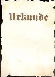 10 Urkundenbogen A4, mit Aufdruck "Urkunde" 21x29,7 cm, 165g/m² Bürobedarf & Schreibwaren