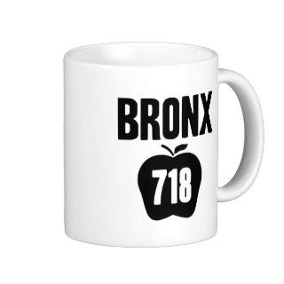 Bronx With Big Apple & 718 Area Code Cutout Mug