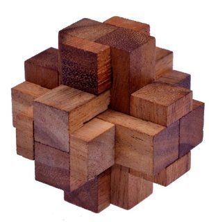 Teufelsknoten G173   3D Puzzle   Denkspiel   Knobelspiel   Geduldspiel aus Holz: Spielzeug