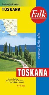 Falk Urlaubskarte Toskana 1:175 000 von La Spzia bis zum Lago di Bolsena, von Elba bis Arezzo: Bücher