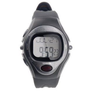 Pixnor Wasserdicht Sport Puls Monitor Pulsmesser Digital Handgelenk Uhr mit Wecker Kalender Stoppuhr (grau): Uhren
