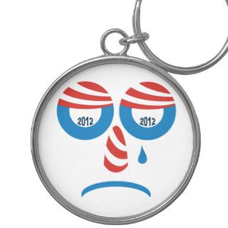 Obama 2012 Sad Face Keychains